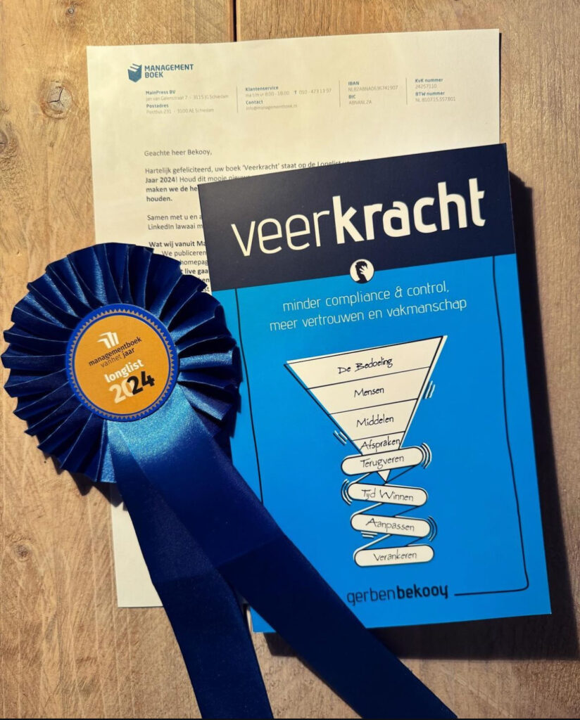 Veerkracht is genomineerd voor de titel managementboek van het jaar 2024!!! Daar zijn wij uiteraard bijzonder trots op! Op 18 april zal de winnaar bekend worden gemaakt. 